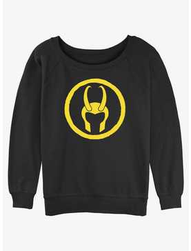Marvel Loki Helmet Womens Slouchy Sweatshirt, , hi-res