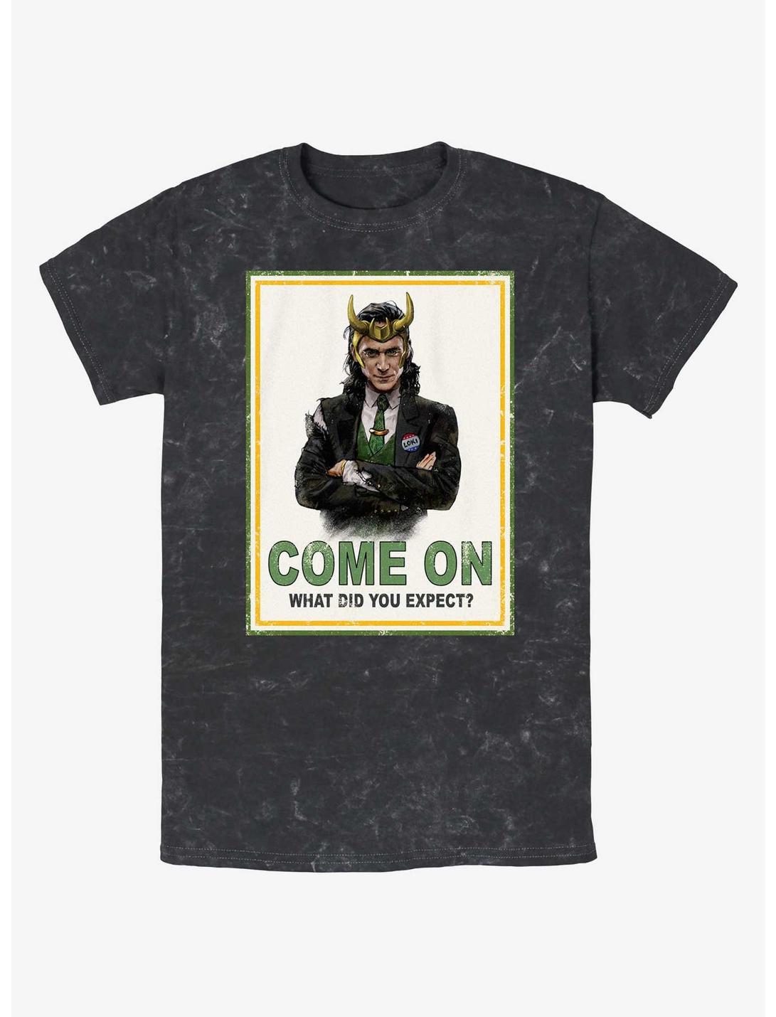 Marvel Loki President Loki Poster Mineral Wash T-Shirt, BLACK, hi-res