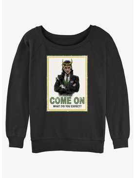 Marvel Loki President Loki Poster Womens Slouchy Sweatshirt, , hi-res