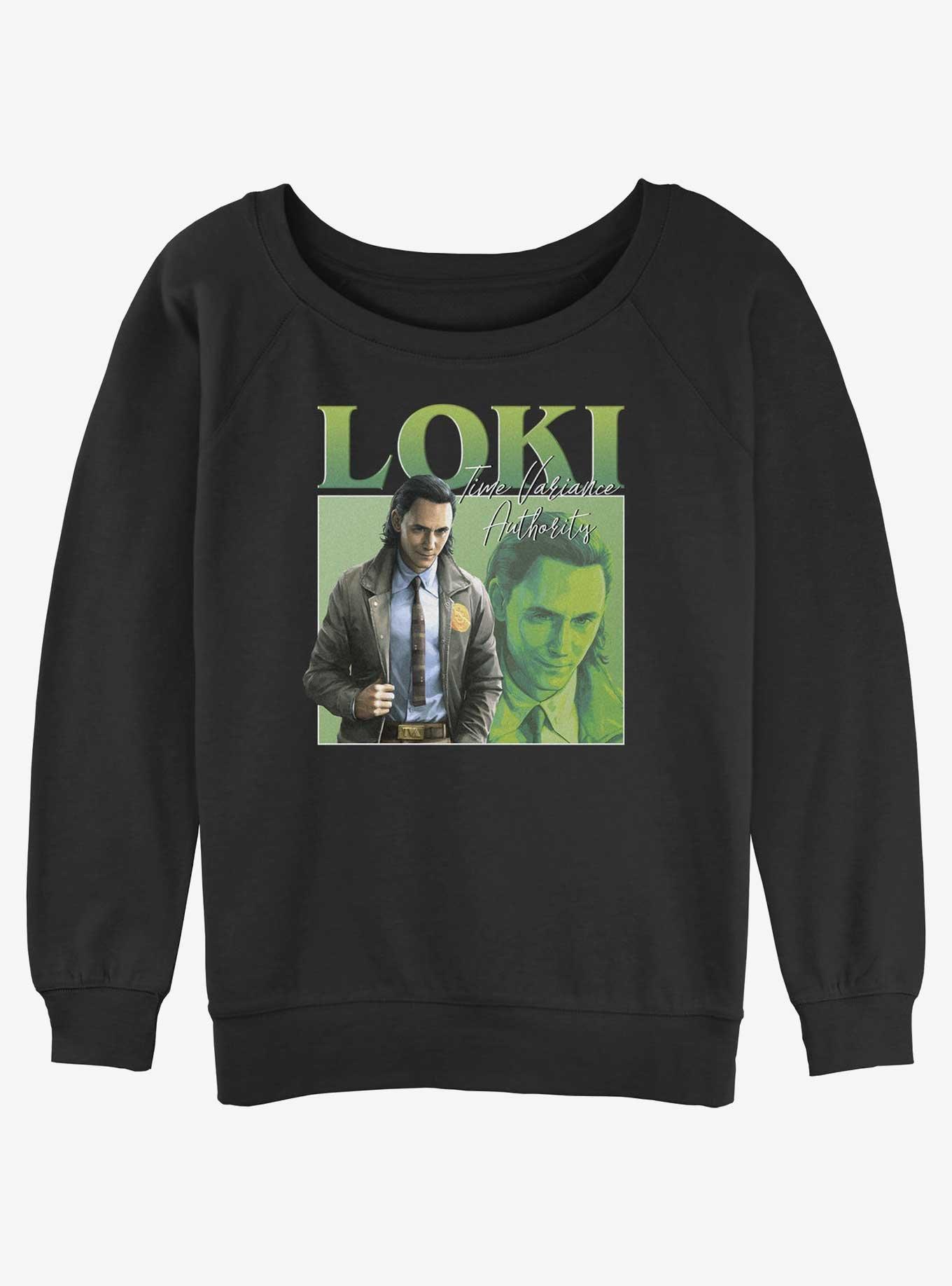 Marvel Loki TVA Loki Womens Slouchy Sweatshirt, BLACK, hi-res