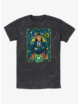 Marvel Loki President Loki Glass Portrait Mineral Wash T-Shirt, , hi-res