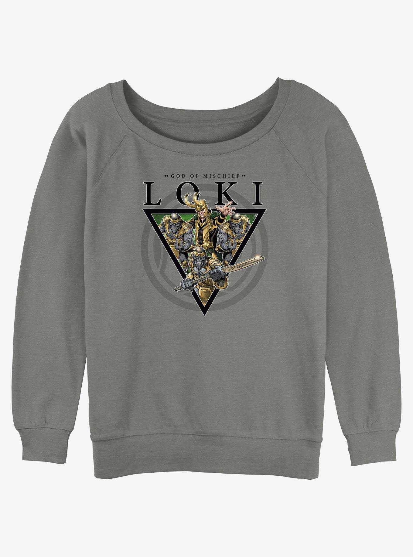 Marvel Loki God Of Mischief Womens Slouchy Sweatshirt, , hi-res