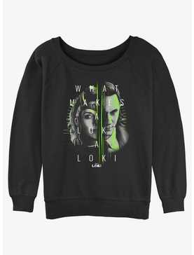 Marvel Loki Sylvie and Loki Split Portrait Womens Slouchy Sweatshirt, , hi-res