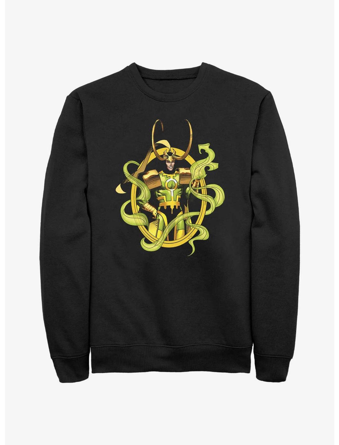 Marvel Loki Power Pose Sweatshirt, BLACK, hi-res