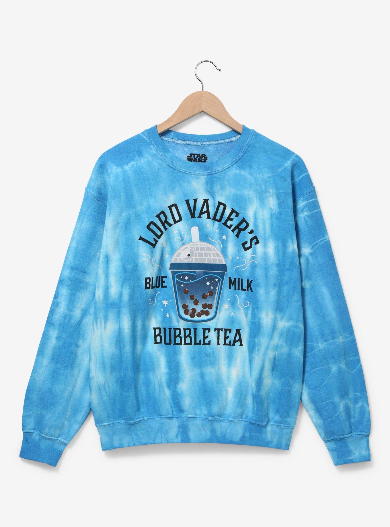 Star Wars Blue Milk Bubble Tea Tie-Dye Crewneck - BoxLunch