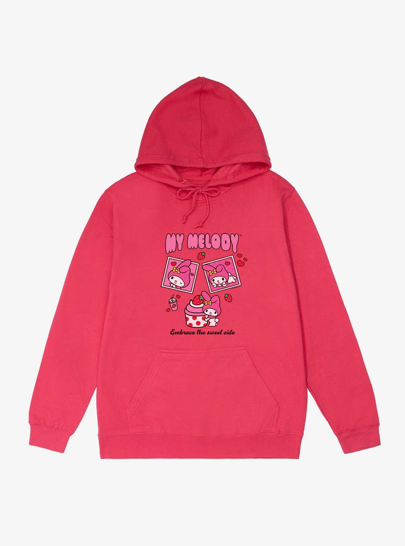 Hello Kitty & Friends My Melody Strawberry Stamps French Terry Hoodie, , hi-res