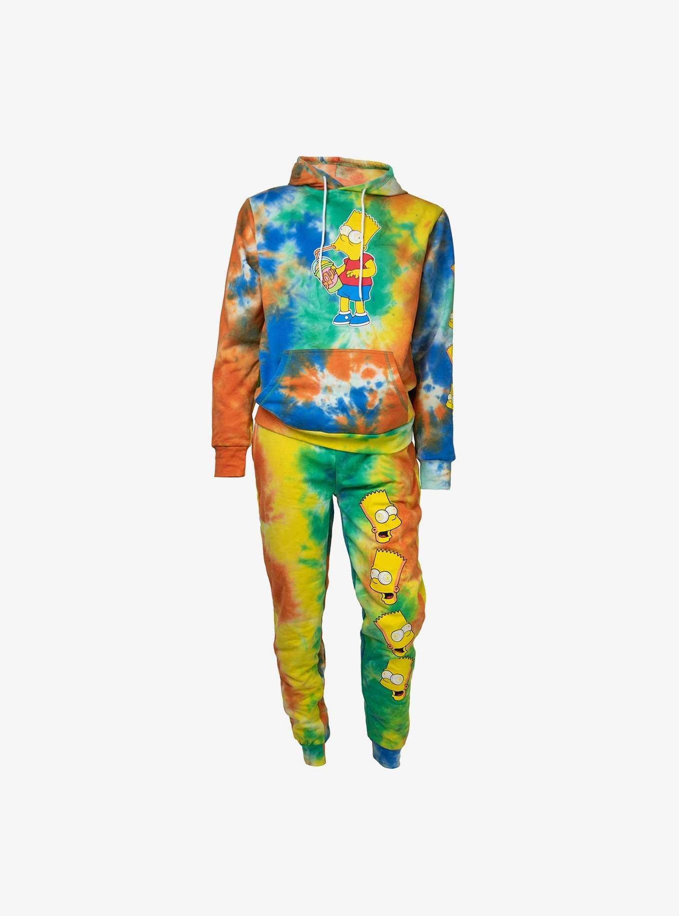 The Simpsons Bart Squishee Face Tie-Dye Hoodie & Jogger Sweatpants Set, , hi-res