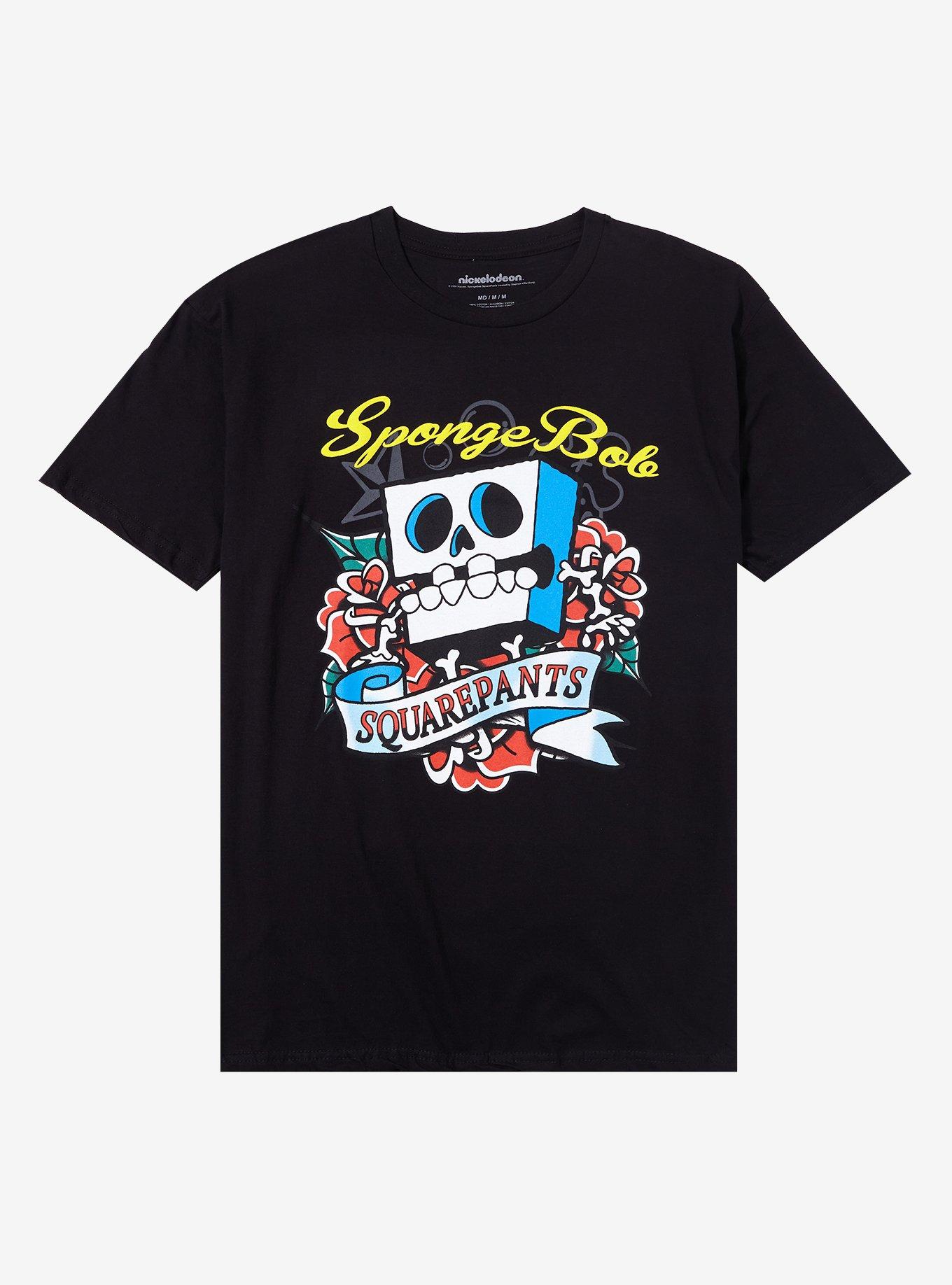 SpongeBob SquarePants Tattoo T-Shirt, BLACK, hi-res