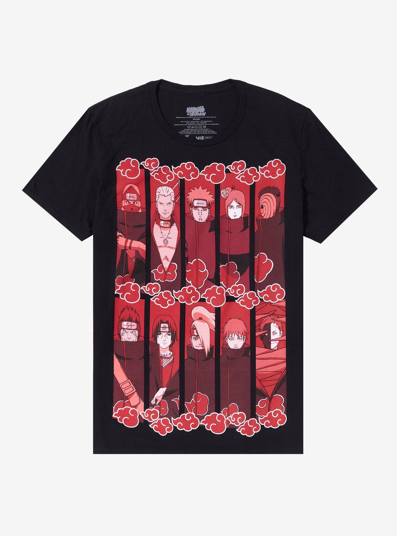 Naruto Shippuden Akatsuki Red Tonal Panel T-Shirt, , hi-res