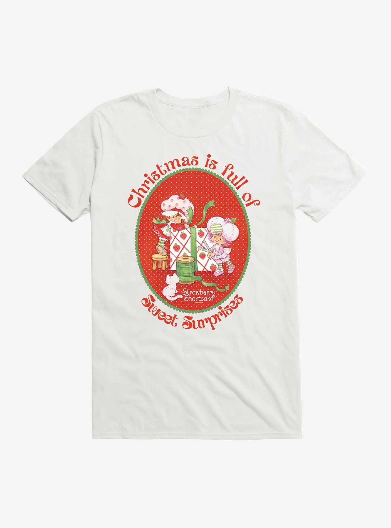 Strawberry Shortcake & Raspberry Tart Christmas Sweet Surprises T-Shirt, , hi-res