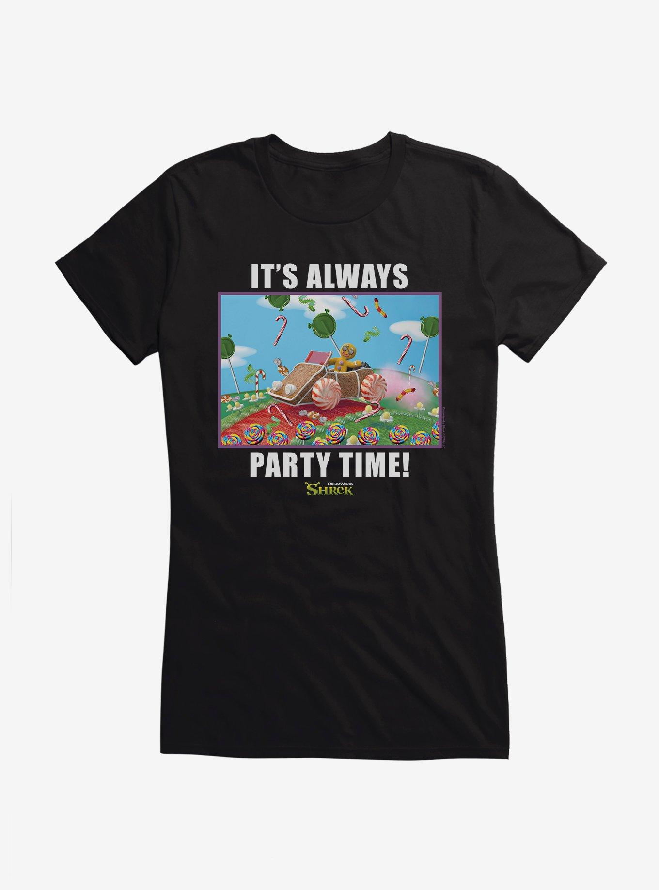 Shrek It's Always Party Time Girls T-Shirt, BLACK, hi-res