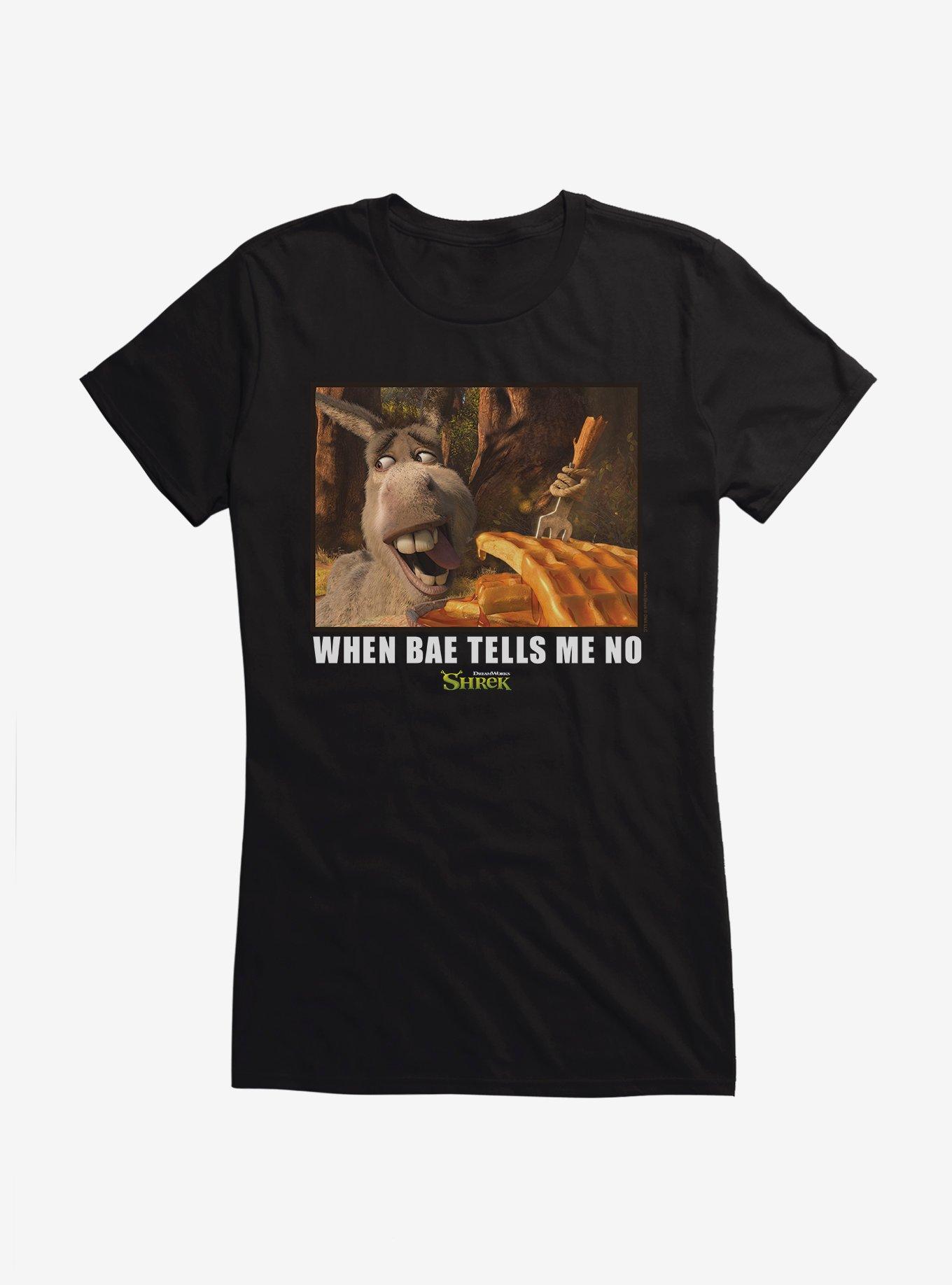 Shrek When Bae Tells Me No Girls T-Shirt, BLACK, hi-res