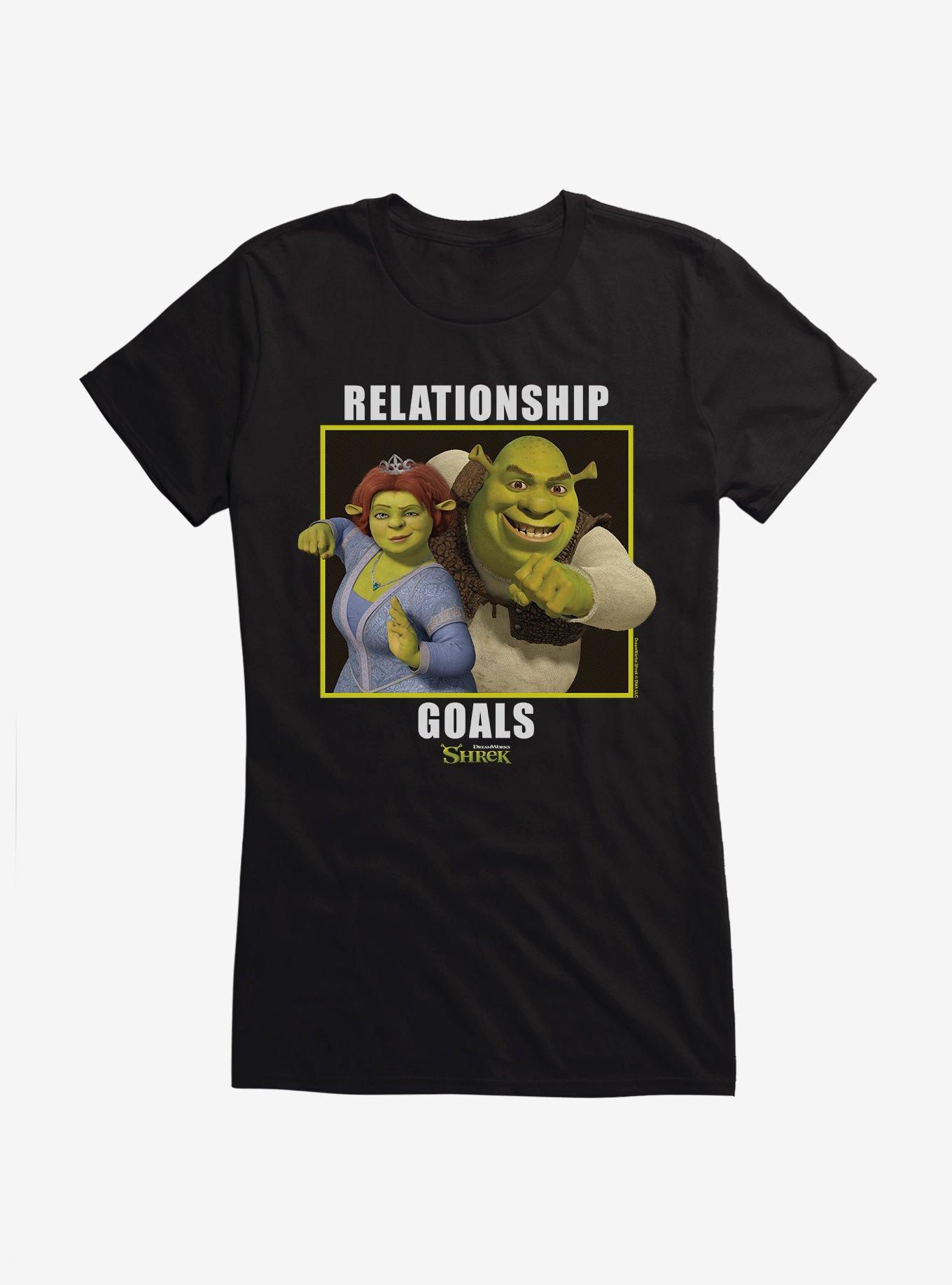 Shrek Relationship Goals Girls T-Shirt, BLACK, hi-res