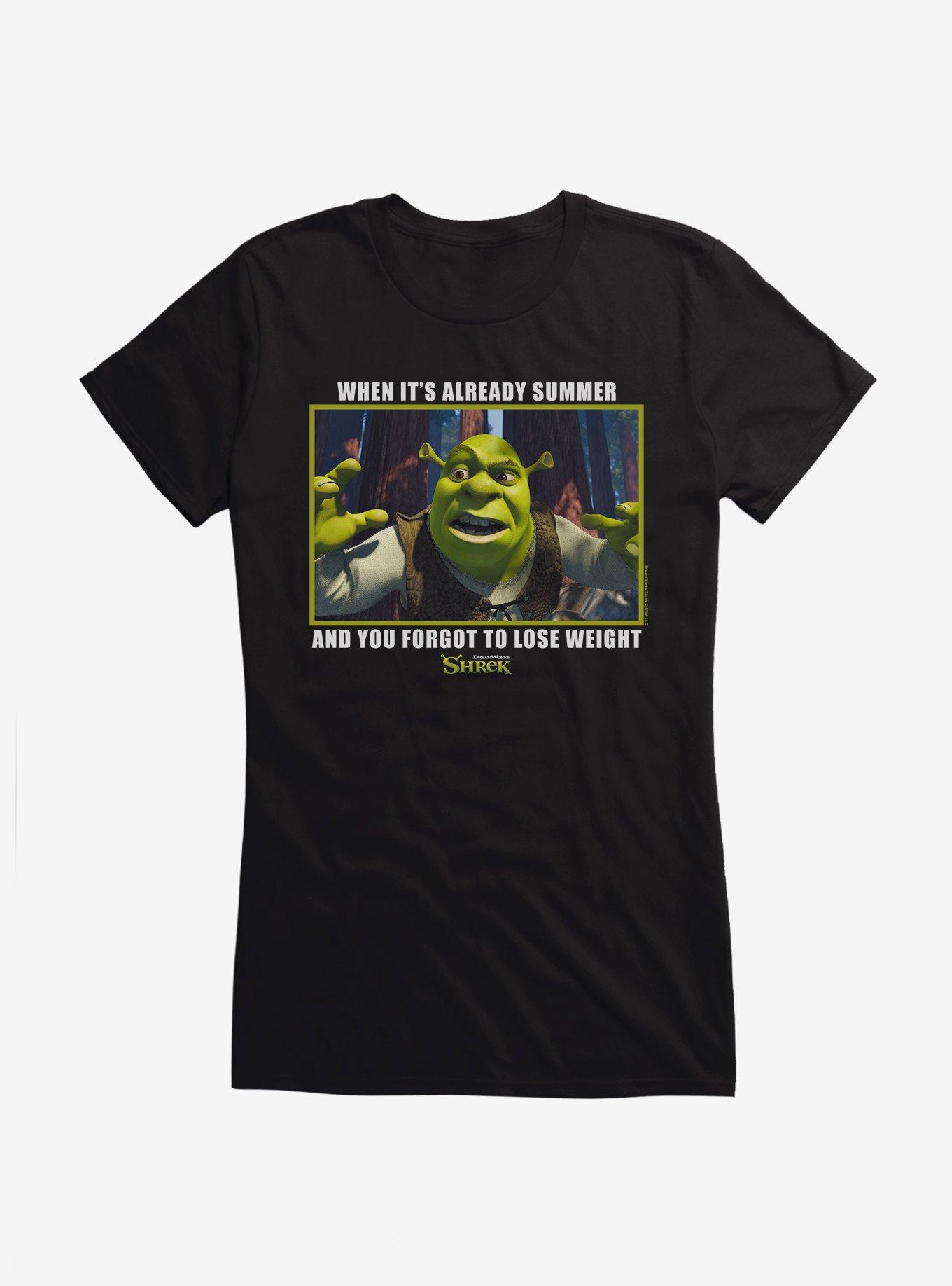Shrek When It's Already Summer Girls T-Shirt, BLACK, hi-res