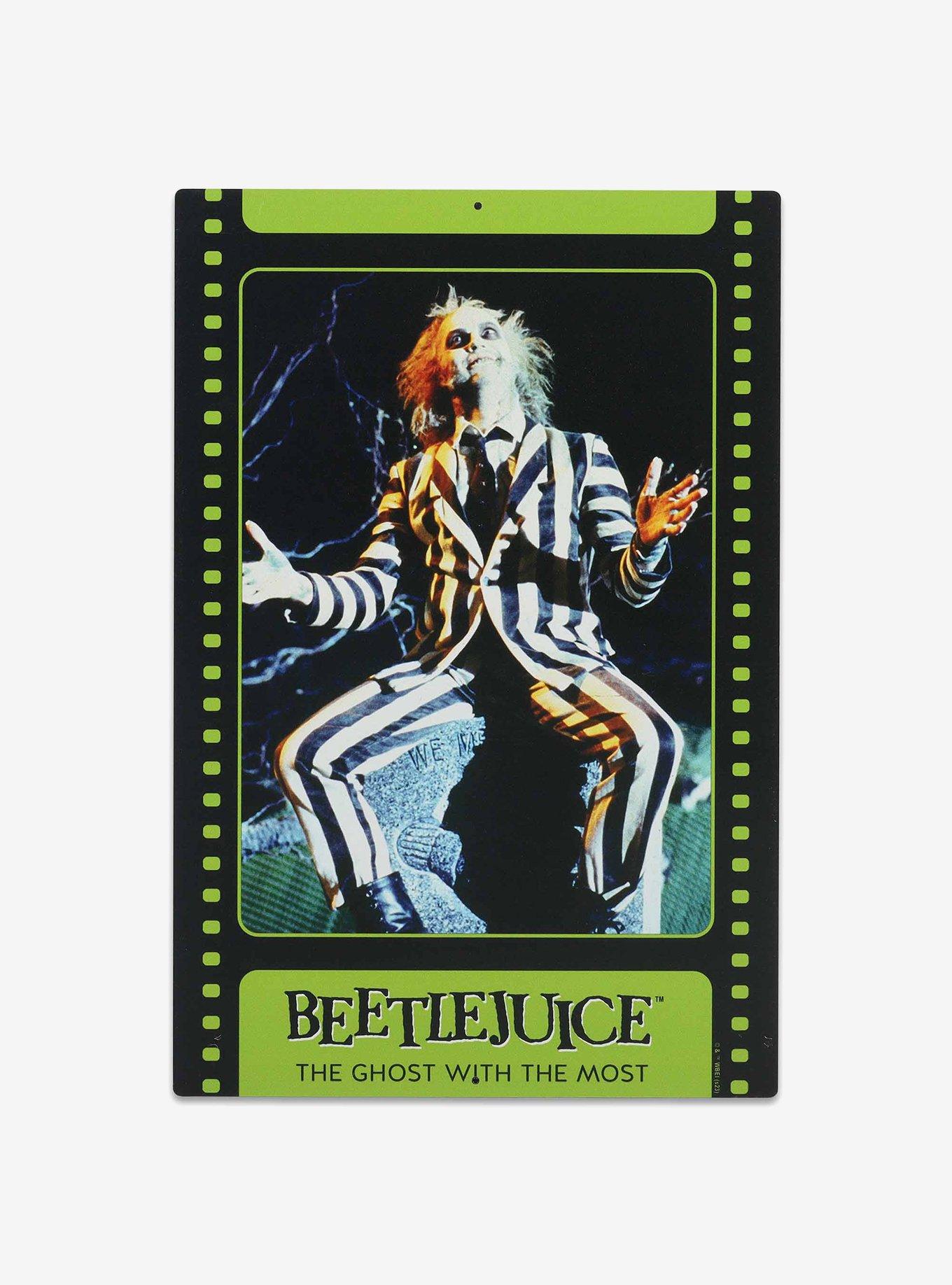 Beetlejuice Trading Card Metal Sign, , hi-res