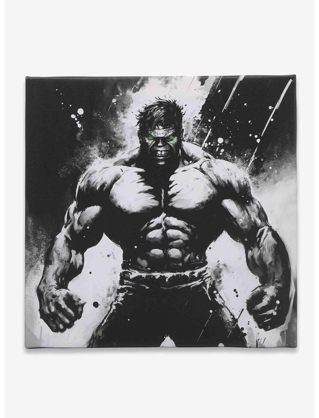 Marvel The Incredible Hulk Black & White Canvas Wall Decor, , hi-res