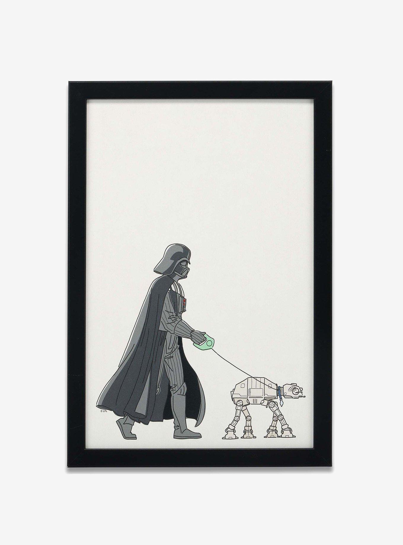 Star Wars Darth Vader & AT-AT Framed Wood Wall Decor, , hi-res