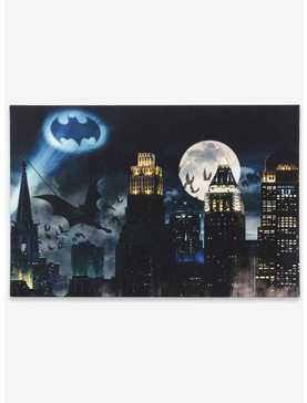 DC Comics Batman Bat Signal Over Gotham City Canvas Wall Decor, , hi-res