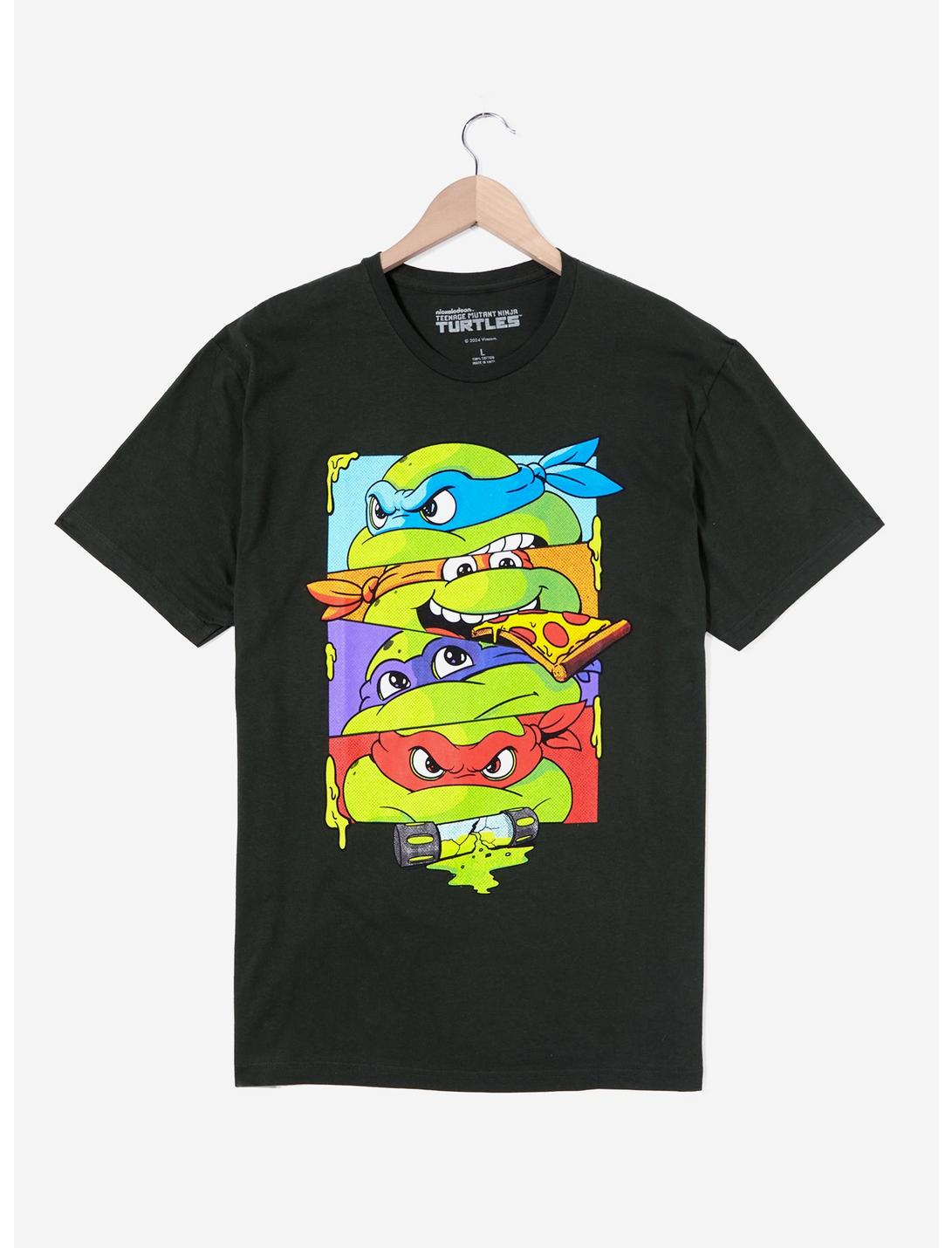 Teenage Mutant Ninja Turtles Stacked Portraits Fan Art T-Shirt - BoxLunch Exclusive, GREEN, hi-res