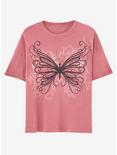 Ornate Butterfly Boyfriend Fit Girls T-Shirt, MULTI, hi-res