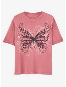 Ornate Butterfly Boyfriend Fit Girls T-Shirt, , hi-res