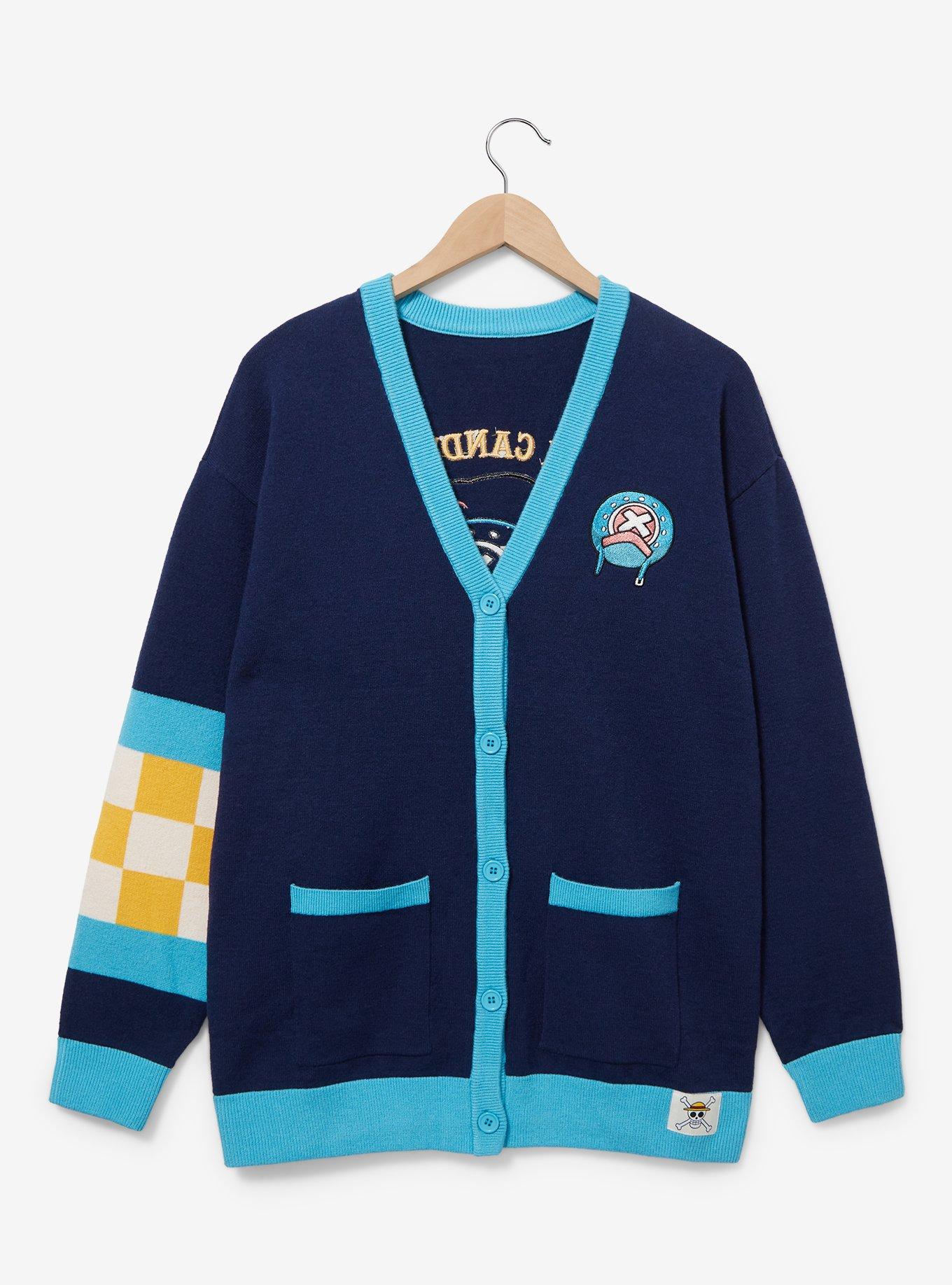 One Piece Chopper Cotton Candy Women's Cardigan — BoxLunch Exclusive, NAVY, hi-res