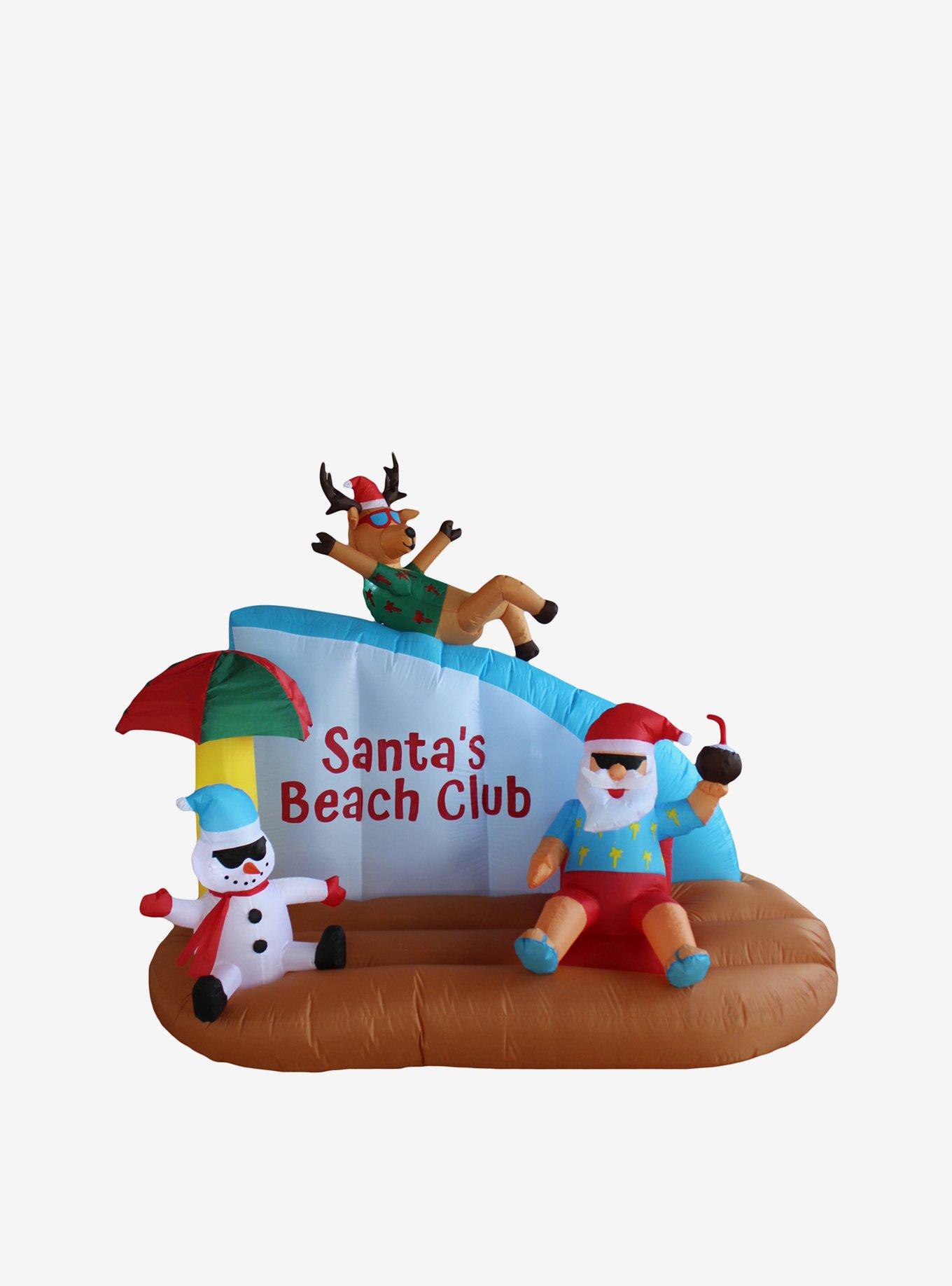 Santa's Beach Club Inflatable Decor, , hi-res