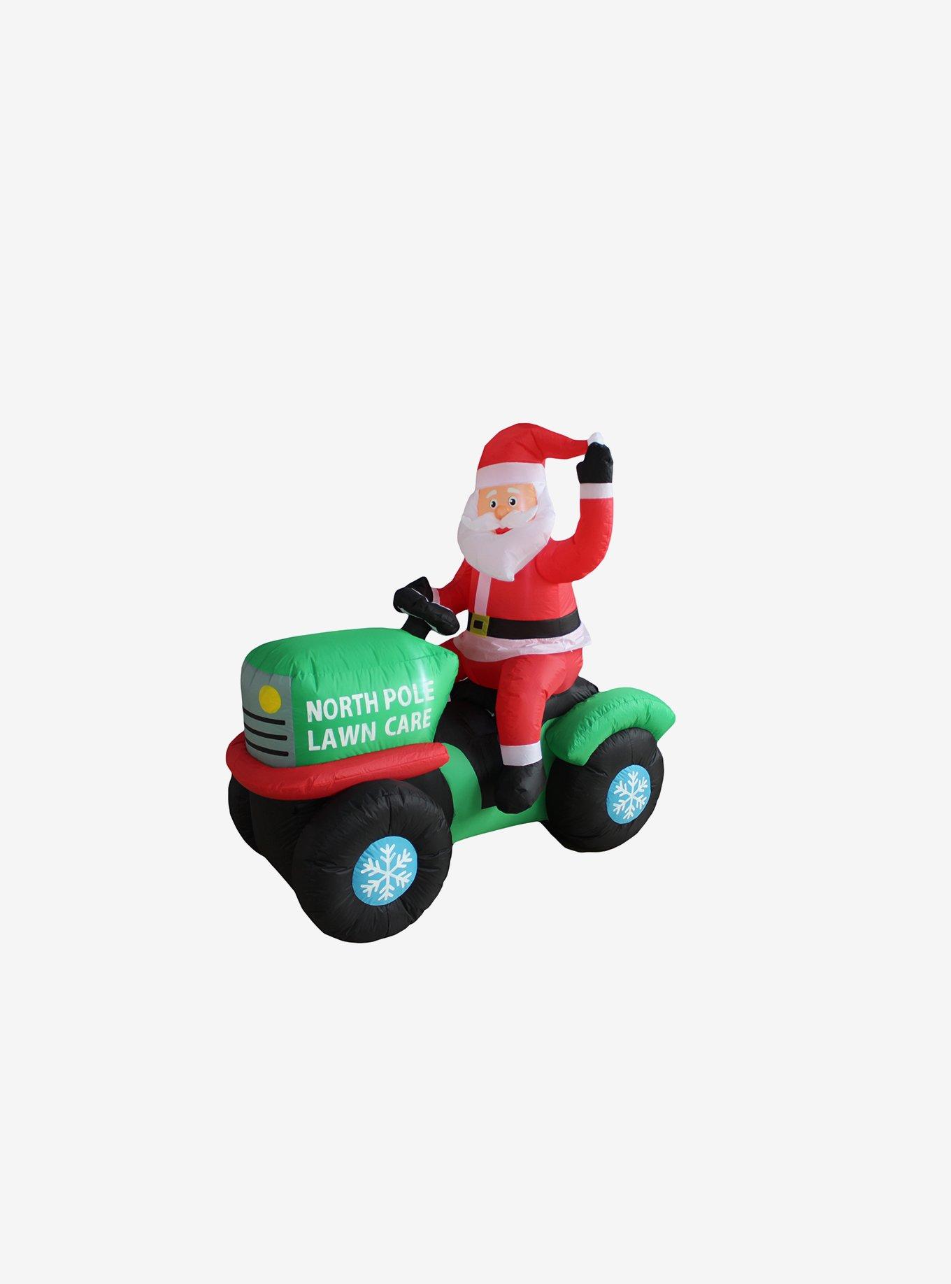 North Pole Lawn Care Santa Inflatable Decor, , hi-res