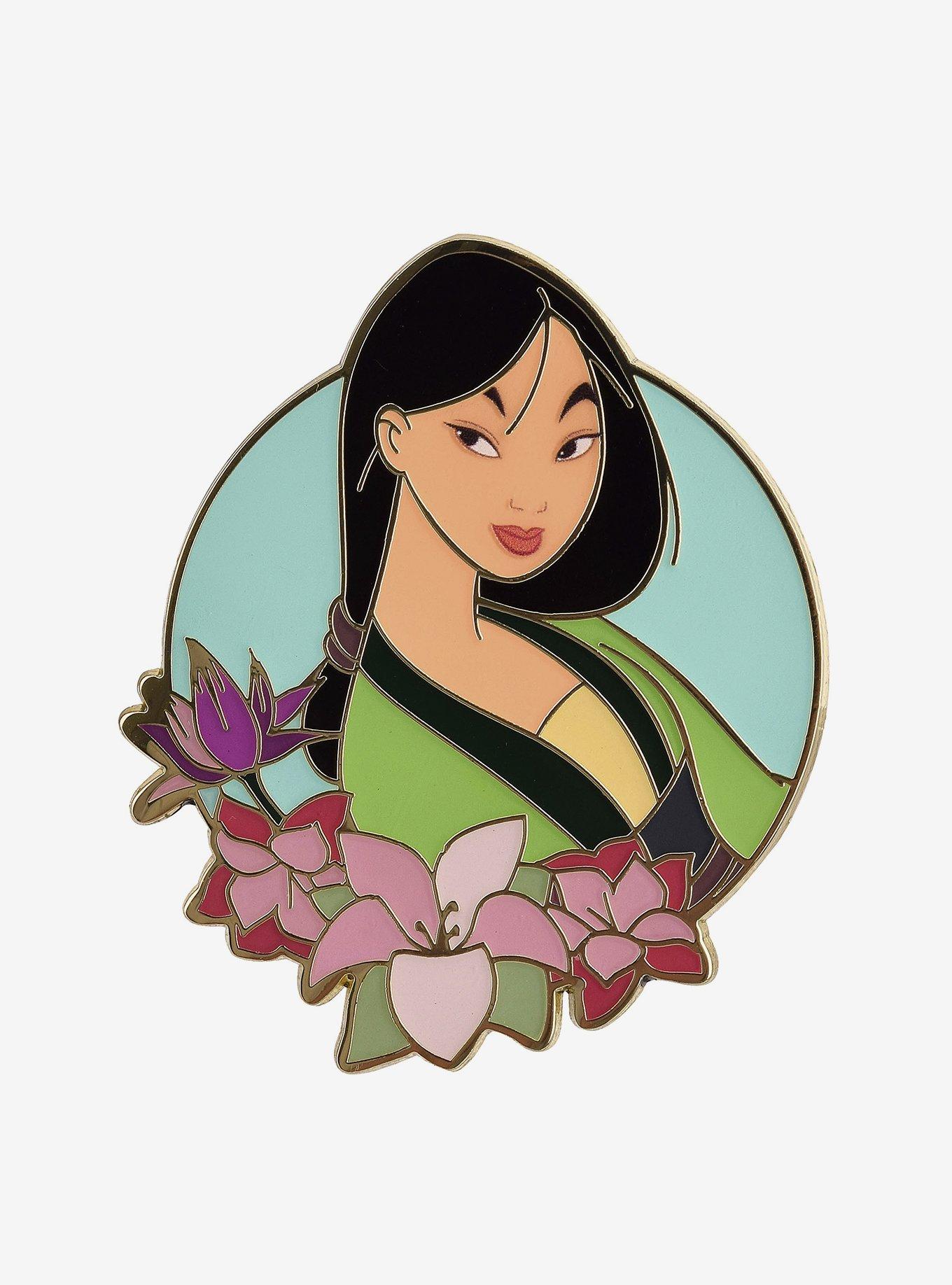 Disney Mulan Flower Portrait Enamel Pin -- BoxLunch Exclusive