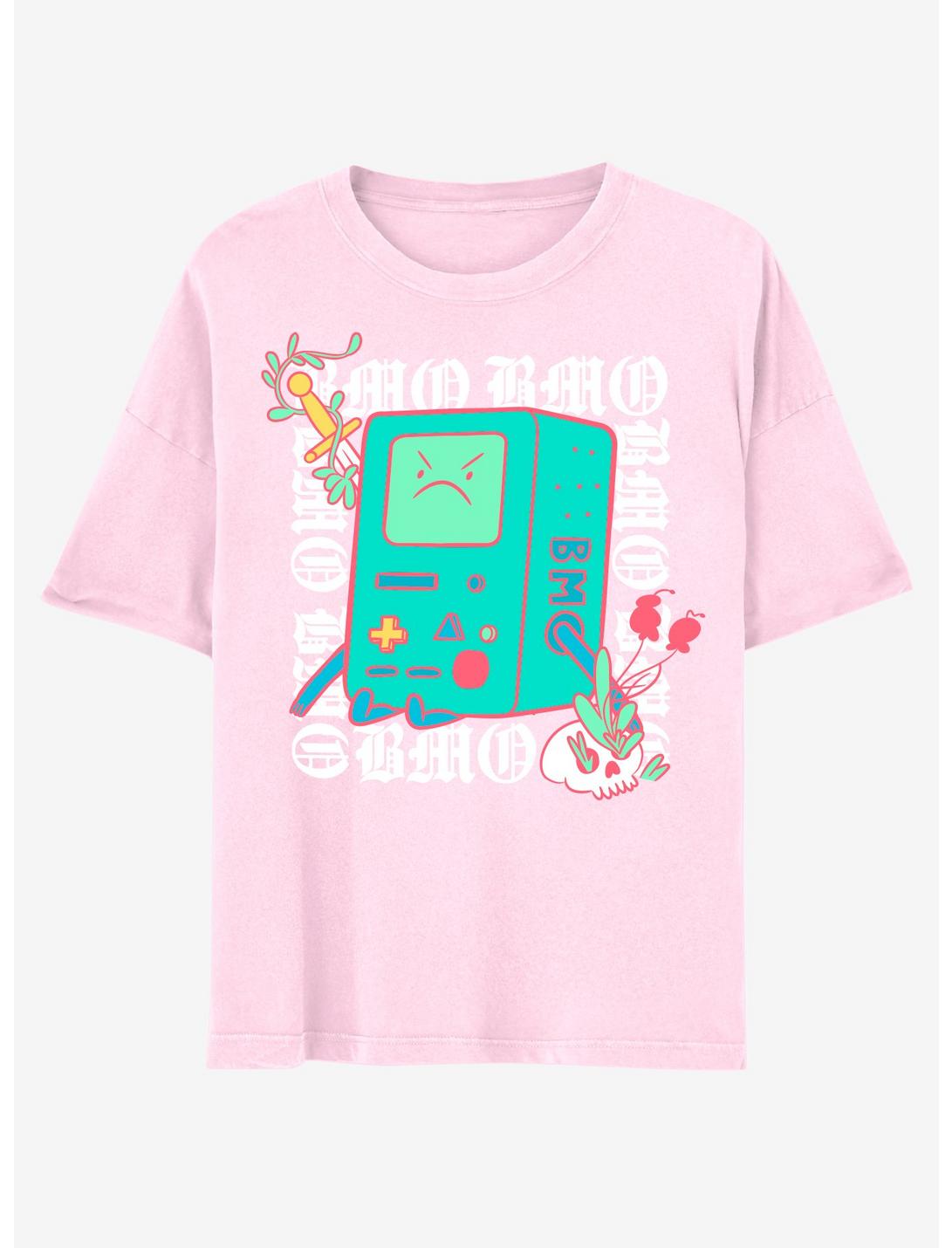 Adventure Time BMO Angry Face Boyfriend Fit Girls T-Shirt, MULTI, hi-res