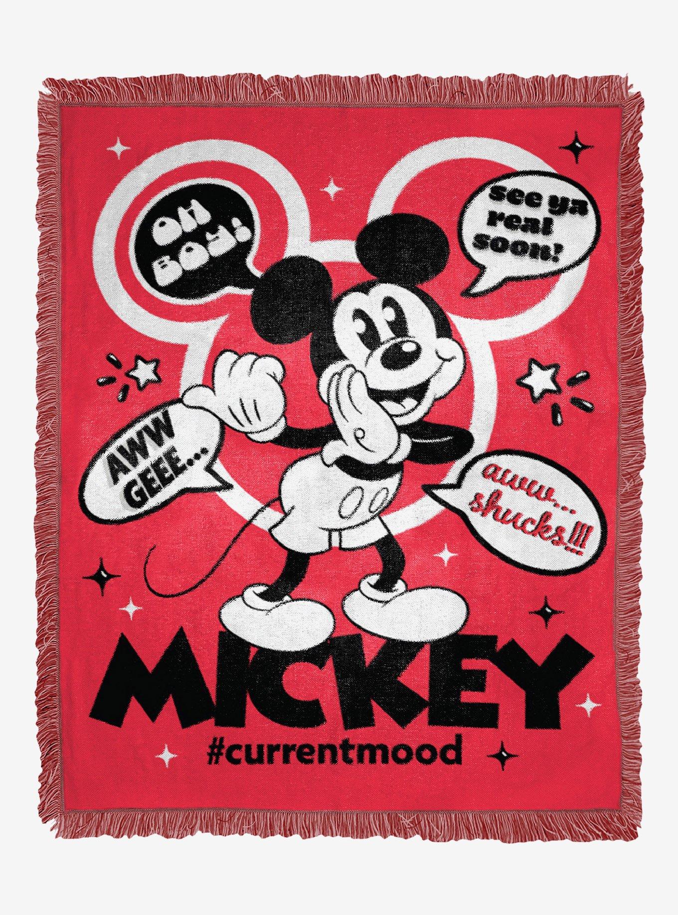 Disney Mickey Mouse Aww Shucks Jacquard Throw, , hi-res