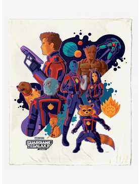Marvel Guardians of the Galaxy: Vol. 3 Galactic Pop Art Silk Touch Throw Blanket, , hi-res