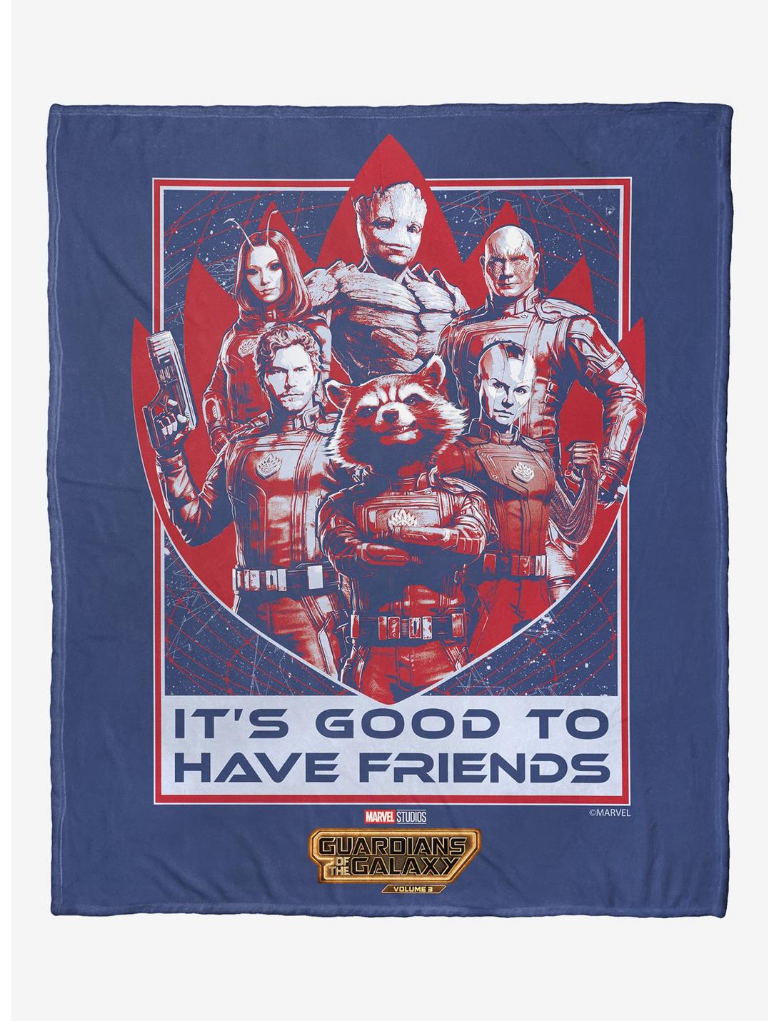 Marvel Guardians of the Galaxy: Vol. 3 Better To Have Friends Silk Touch Throw Blanket, , hi-res