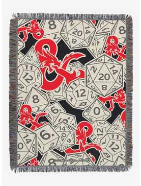 Dungeons & Dragons Logo Dice Woven Tapestry, , hi-res