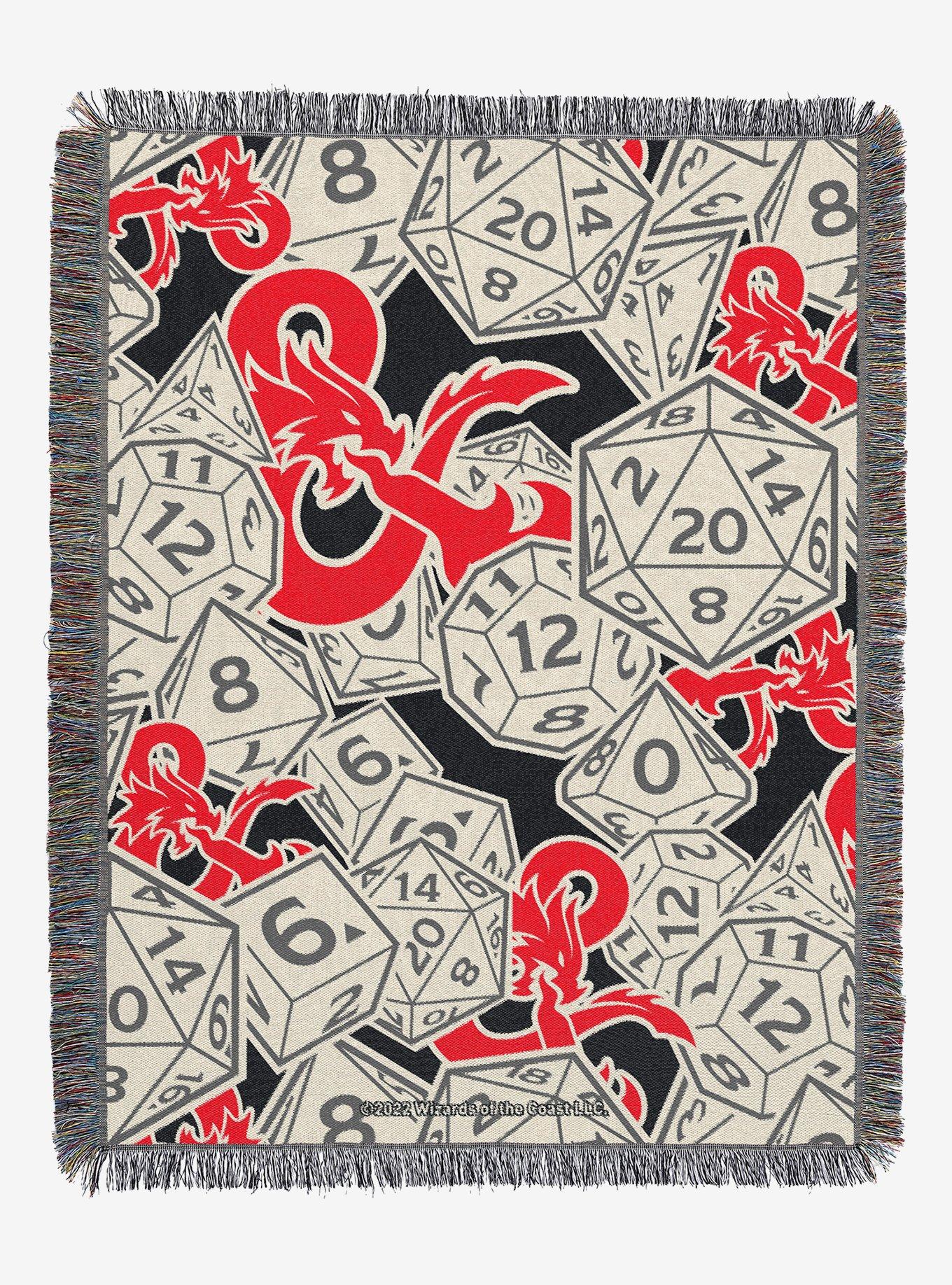 Dungeons & Dragons Logo Dice Woven Tapestry, , hi-res
