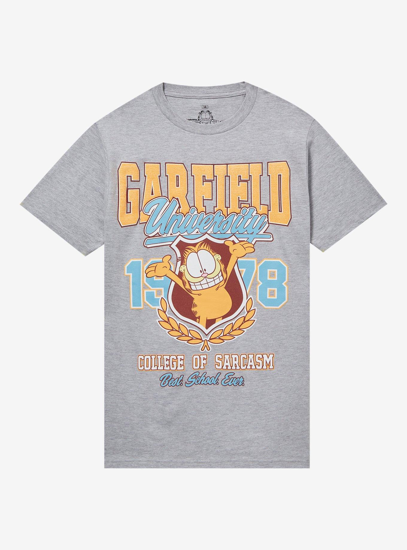 Garfield University Crest Boyfriend Fit Girls T-Shirt