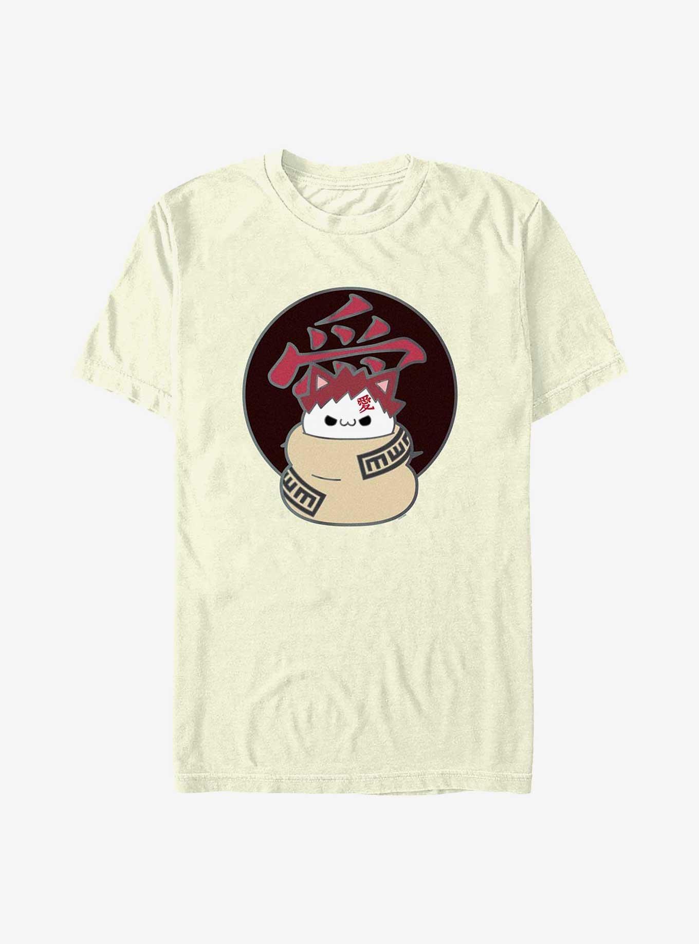 Naruto Gaara Cat T-Shirt, NATURAL, hi-res