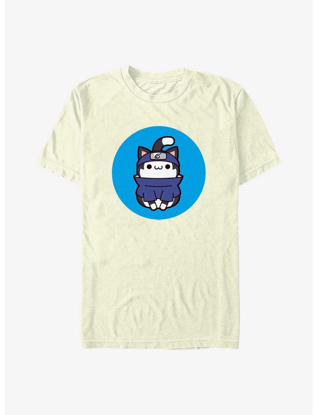 Naruto Cat Sasuke T-Shirt, NATURAL, hi-res