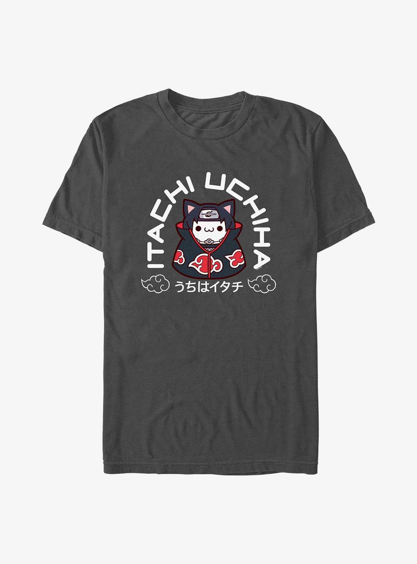 Naruto Ninja Cat Itachi Uchiha T-Shirt, CHARCOAL, hi-res