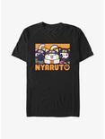 Naruto Nyaruto Kakashi Naruto and Itachi T-Shirt, BLACK, hi-res