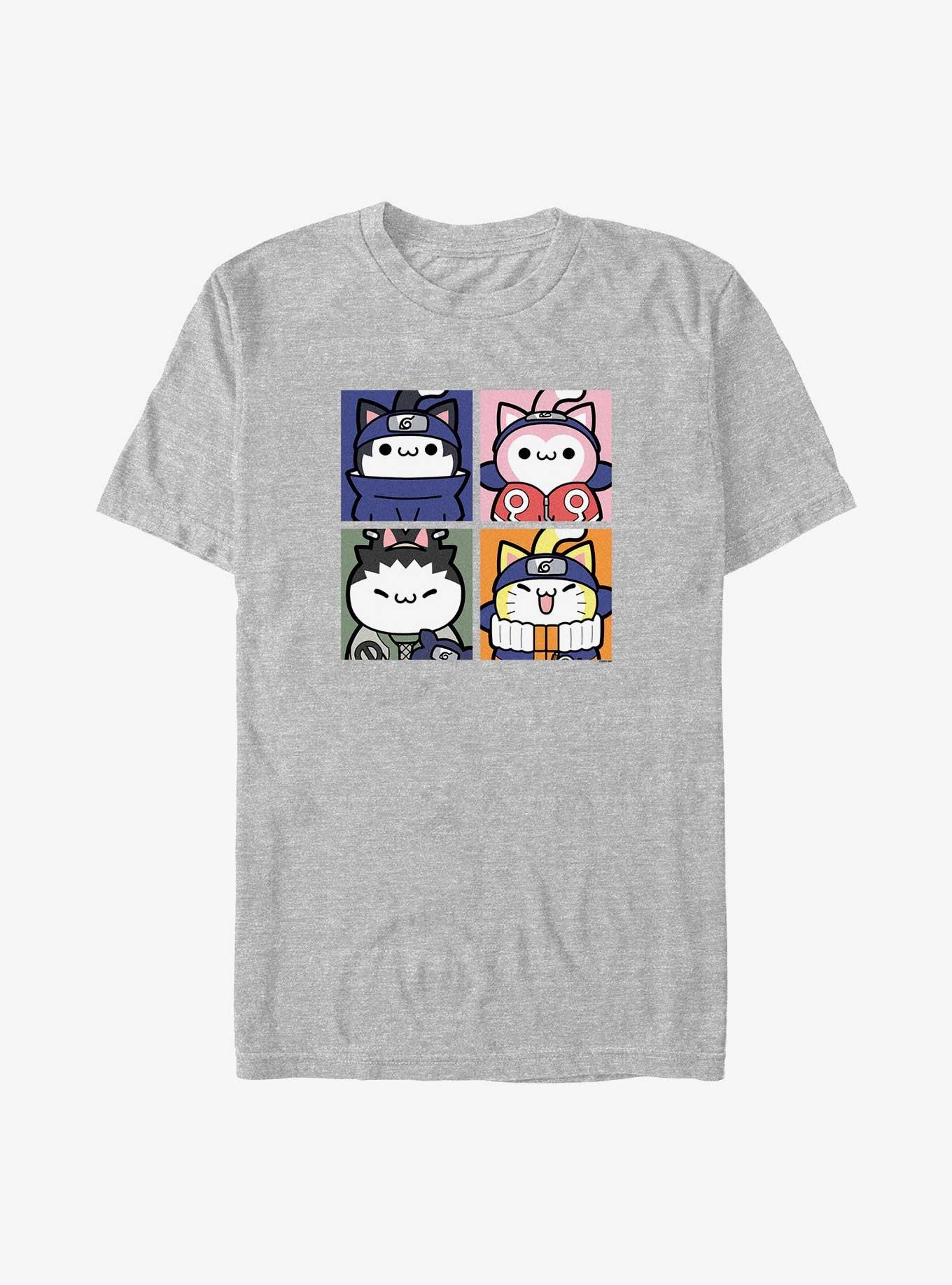 Naruto Cat Team Sasuke Sakura Shikamaru and Naruto T-Shirt, , hi-res