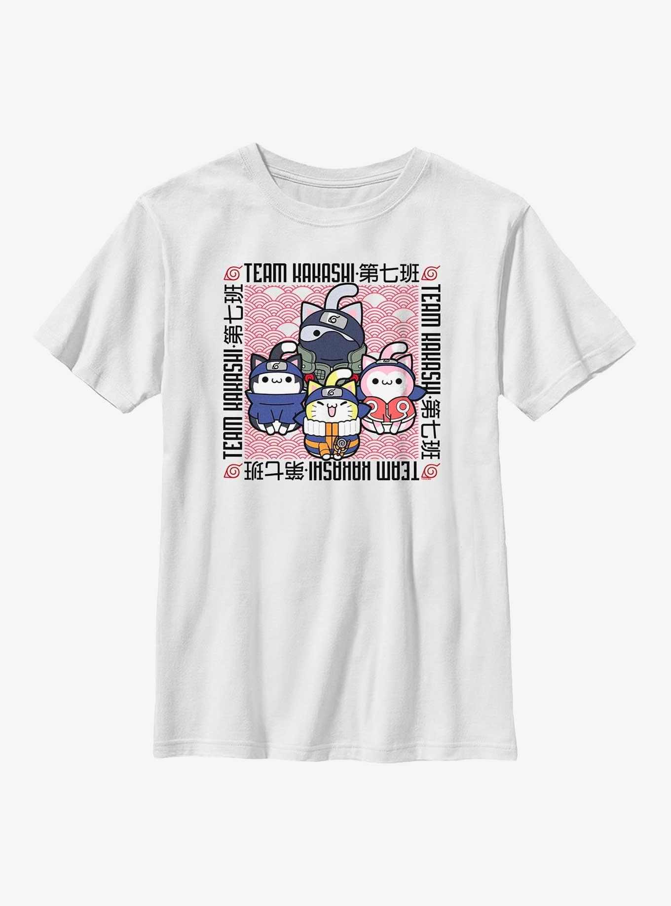 Naruto Nyaruto Team Kakashi Cats Youth T-Shirt, , hi-res