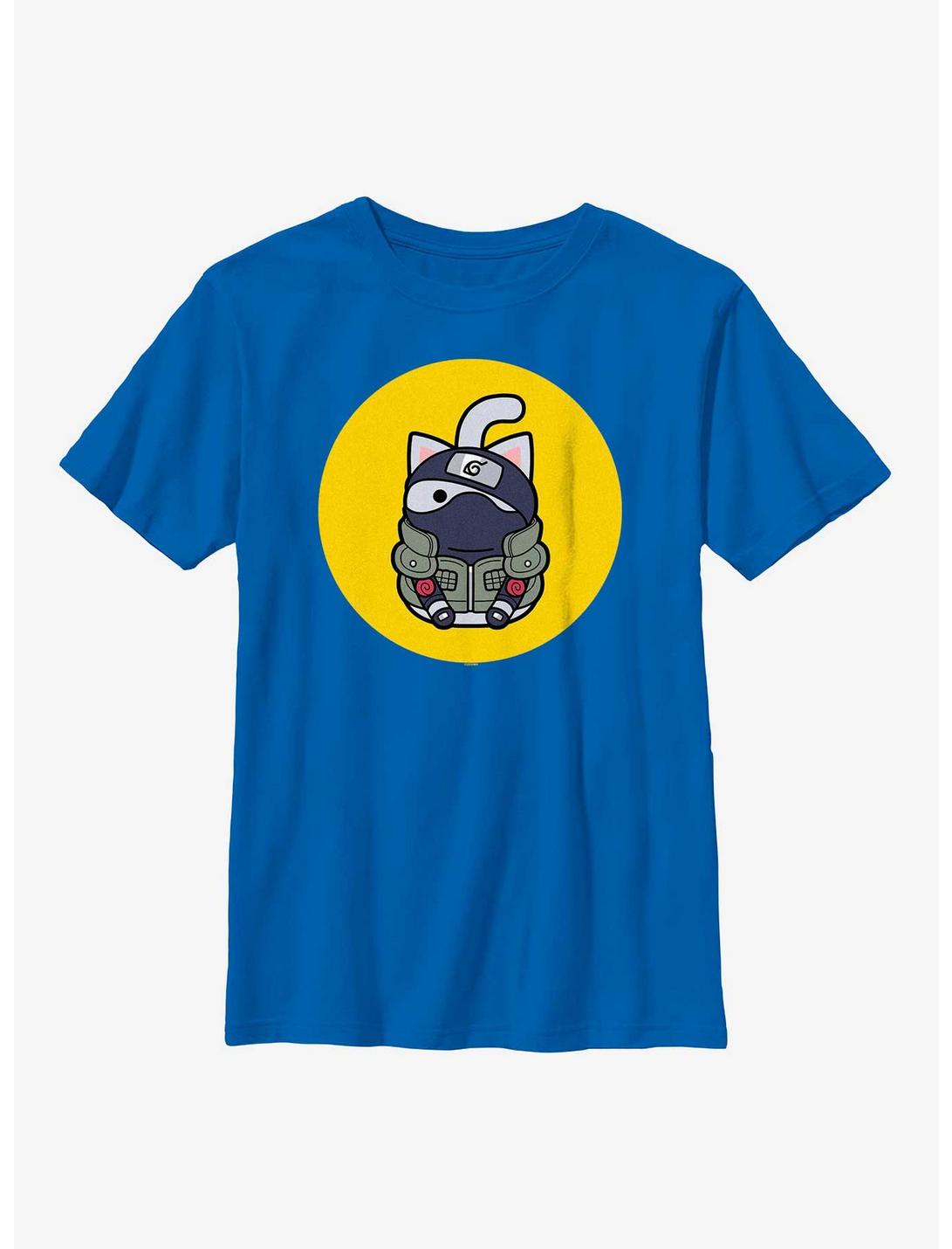 Naruto Cat Kakashi Youth T-Shirt, ROYAL, hi-res