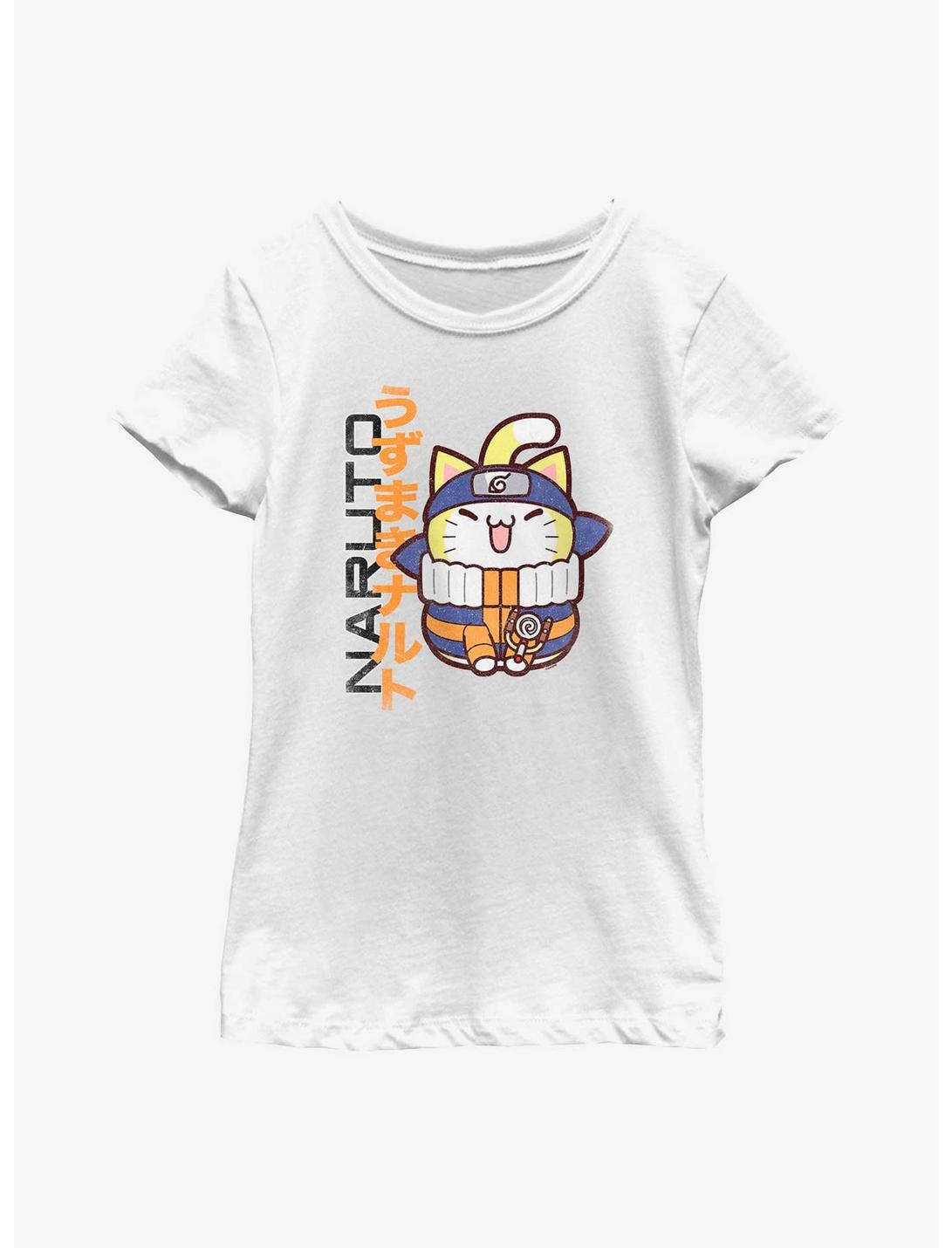 Naruto Ninja Cat Naruto Youth Girls T-Shirt, WHITE, hi-res