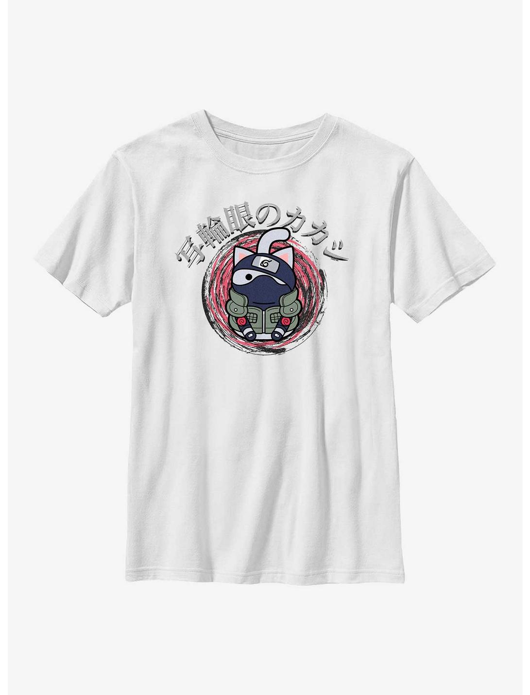 Naruto Ninja Cat Kakashi Youth T-Shirt, WHITE, hi-res