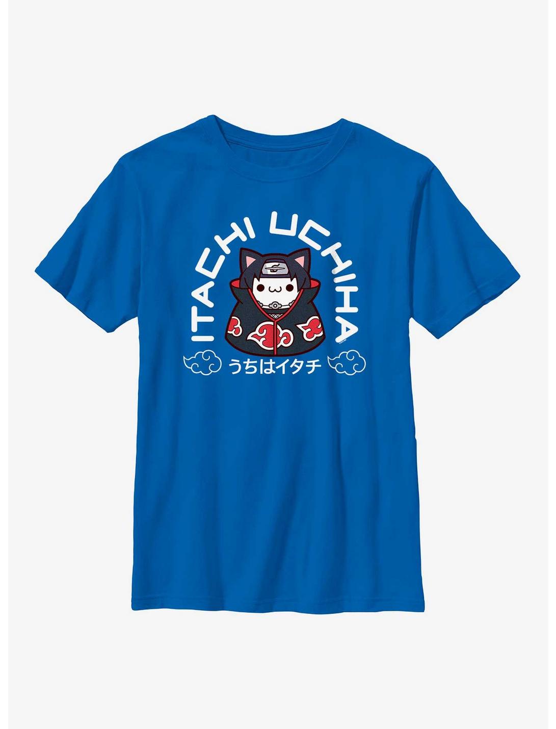 Naruto Ninja Cat Itachi Uchiha Youth T-Shirt, ROYAL, hi-res