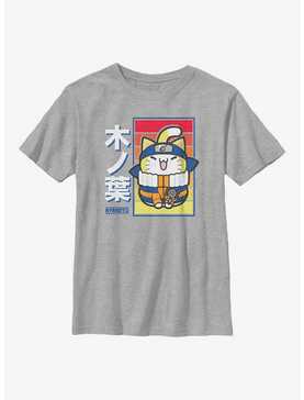 Naruto Nyaruto Cat Sunset Leaf Village Youth T-Shirt, , hi-res