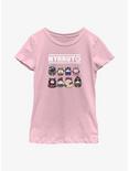 Naruto Nyaruto Cat Lineup Youth Girls T-Shirt, PINK, hi-res
