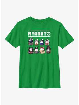 Naruto Nyaruto Cat Lineup Youth T-Shirt, , hi-res