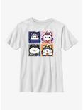 Naruto Cat Team Sasuke Sakura Shikamaru and Naruto Youth T-Shirt, WHITE, hi-res